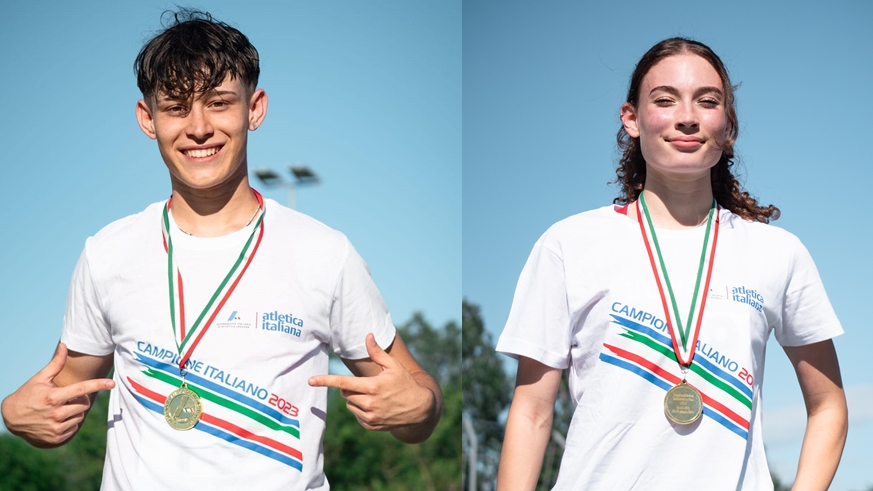TRICOLORI UNDER 18 1^ E 2^ GIORNATA: ROCCO MARTINELLI (lungo) ED ELISA VALENSIN (400hs) CAMPIONI ITALIANI